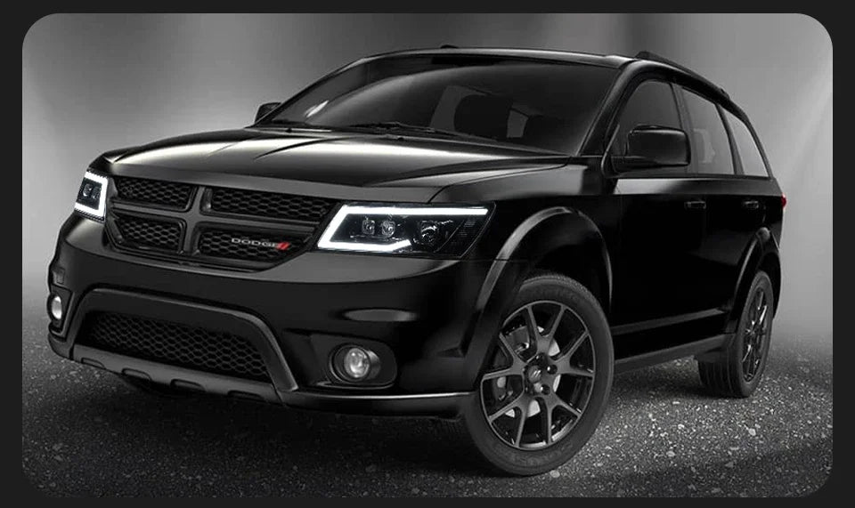 LED Headlight For Dodge Journey JCUV Fiat Freemont 2009‑2016 Angel Eye Bi‑Xenon DRL Head Lamp Assembly