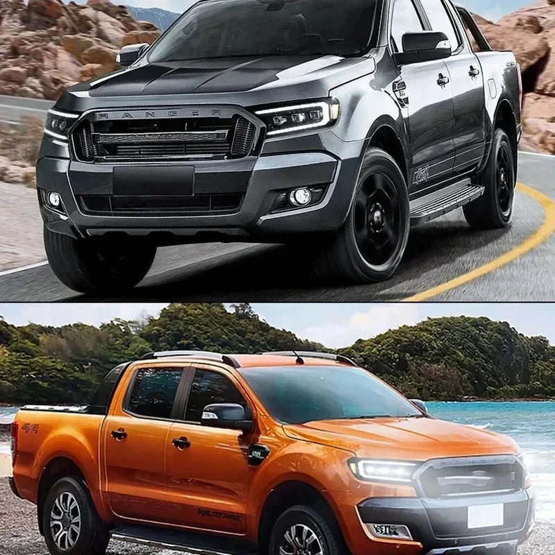 2PCS T6 LED Headlight Assembly E‑Mark Approved For Ford Ranger T6 Wildtrak Raptor Pickup Dynamic Sequential Amber Turn Signal Full LED Headlamps DRL High Low Beam Direct Fit Plug And Play IP67 Waterproof Auto Upgrade Kit 2P