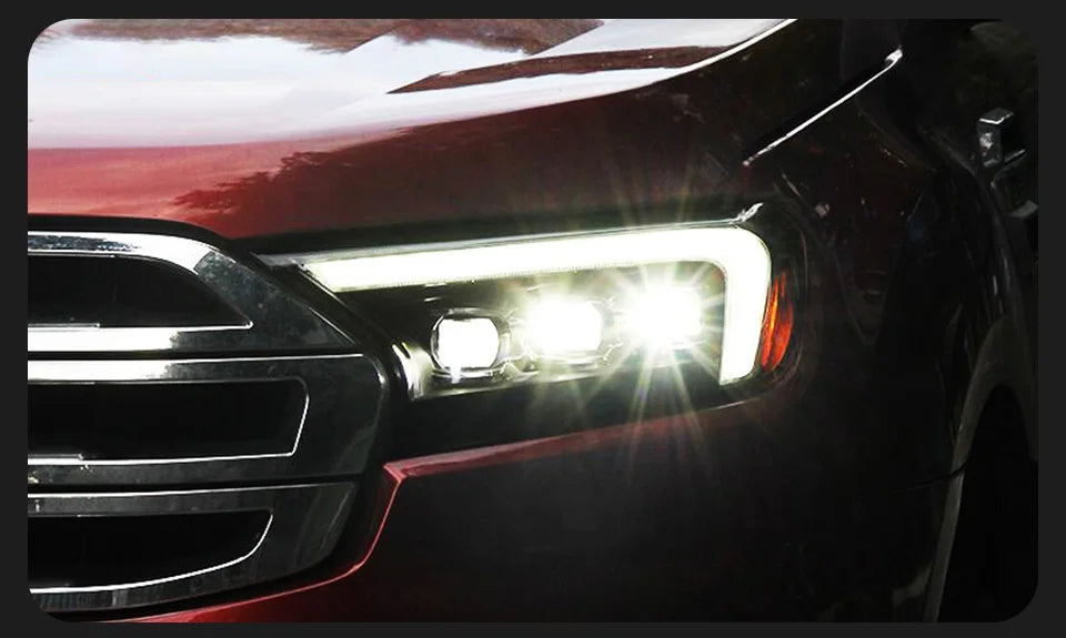 Paire de phares avant pour Ford Ranger 2016-2021 / Projecteurs LED / Droit et Gauche