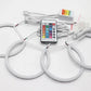 For Fiat PUNTO MK2 1999-2010 16-Color RGB Cotton LED Headlight Angel Eyes Ring Lamp Remote Control Car Daytime Running Light