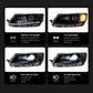 2Pcs Bi Halogen LED Headlight for Skoda Octavia 2014-2017 DRL Hid Head Lamp Car Styling Front Auto Lights Lighting Assembly Replacement Parts Exterior Lights Automotive Accessories