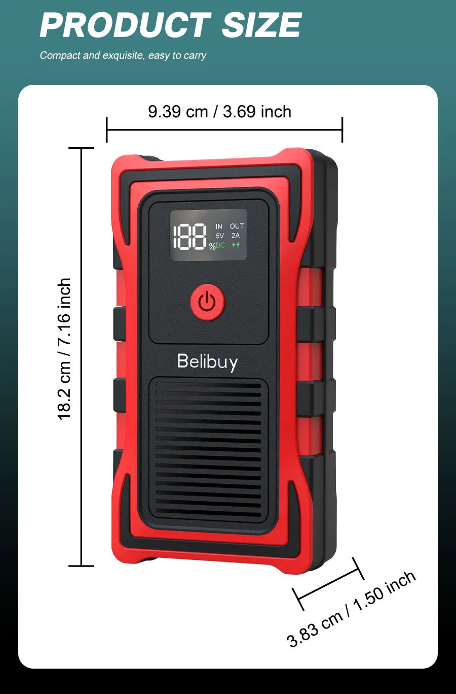 12VCar Battery Starter,5000mAh Portable Emergency Jump Starter,Auto Engine Booster,Vehicle Electronic Accessory,Emergency Tool