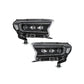 2PCS T6 LED Headlight Assembly E‑Mark Approved For Ford Ranger T6 Wildtrak Raptor Pickup Dynamic Sequential Amber Turn Signal Full LED Headlamps DRL High Low Beam Direct Fit Plug And Play IP67 Waterproof Auto Upgrade Kit 2P
