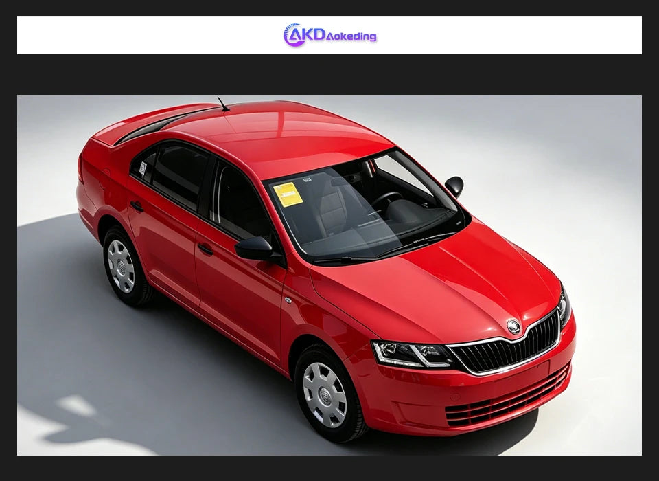 AKD Styling LED Car Lights for Skoda Rapid NH3 Pre‑Facelift 2013‑2017 Headlight LED DRL Turn Signal Low Beam High Beam Front Automotive Accessories