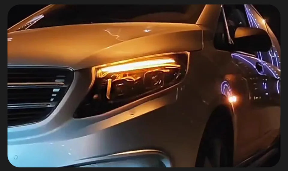 AKD Styling LED Head Lamp for Benz Vito Headlights 2016-2024 W447 V250 LED Projector Lens DRL  Dynamic front Auto Accessories