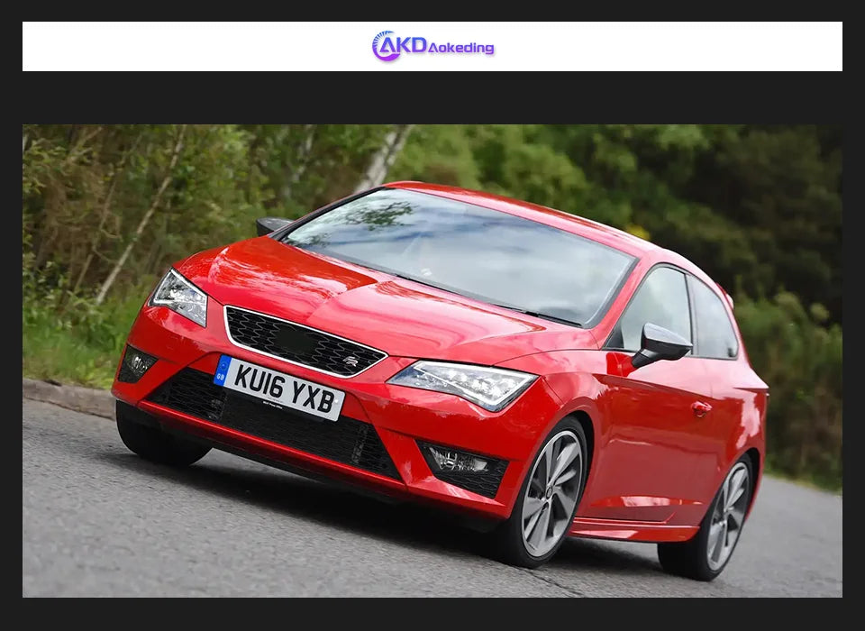 AKD LED Headlight assembly for SEAT León MK3 Headlight 2013–2017 León 5F LED Projector LENS DRL Turn Signal Front SEAT Leon Head lamp auto Accessories