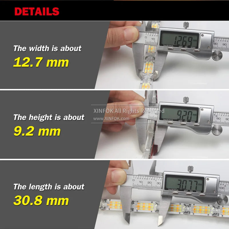 2pcs Waterproof Flexible Universal Car Led DRL Daytime Running Light White Headlight LED Strip Flowing Turn Signal Lights