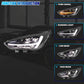 LED Headlights for Ford Focus MK4 IV 2019-2021 ST-Line Titanium Trend Sequential Turn Signal Pair Front Lamps Assembly