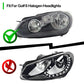 2Pcs Car LED Lights For VW Golf 6 Headlight Mk6 2009-2012  LED Projector Lens headlight Yellow + White DRL Turn Signal Lamps High Beam Lamps,Plug and Play