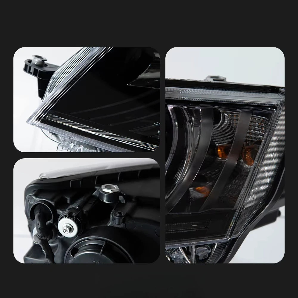 2Pcs Bi Halogen LED Headlight for Skoda Octavia 2014-2017 DRL Hid Head Lamp Car Styling Front Auto Lights Lighting Assembly Replacement Parts Exterior Lights Automotive Accessories