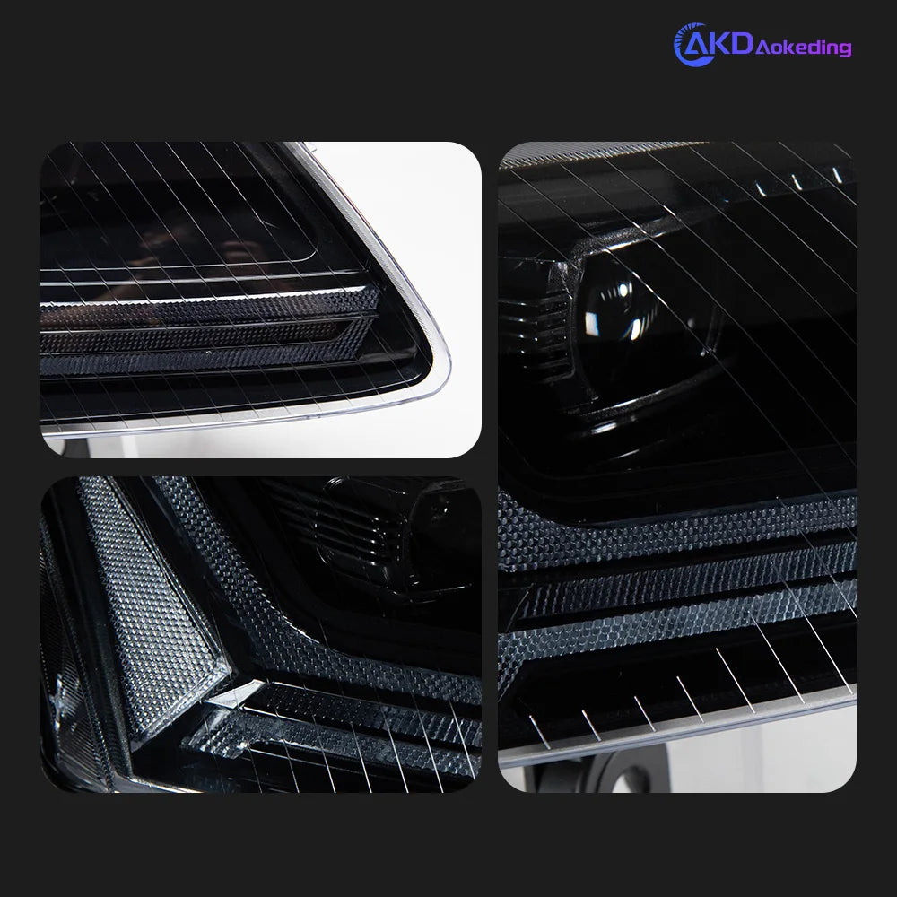 AKD Styling LED Car light for Audi A6 Headlights 2004-2011 A6 C6 LED projection lens Dynamic Signal DRL Bi Xenon Auto Accessories