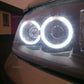 For Fiat PUNTO MK2 1999-2010 16-Color RGB Cotton LED Headlight Angel Eyes Ring Lamp Remote Control Car Daytime Running Light