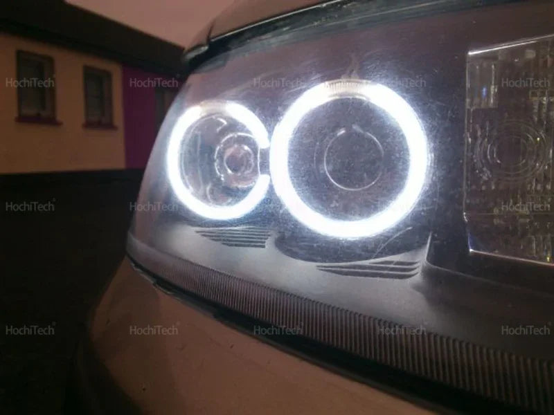For Fiat PUNTO MK2 1999-2010 16-Color RGB Cotton LED Headlight Angel Eyes Ring Lamp Remote Control Car Daytime Running Light