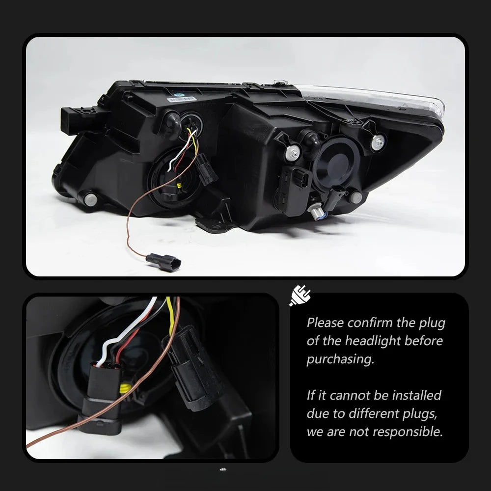 LED Headlight For Dodge Journey JCUV Fiat Freemont 2009‑2016 Angel Eye Bi‑Xenon DRL Head Lamp Assembly