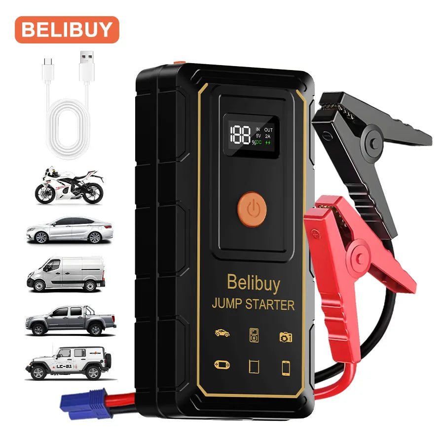 12VCar Battery Starter,5000mAh Portable Emergency Jump Starter,Auto Engine Booster,Vehicle Electronic Accessory,Emergency Tool