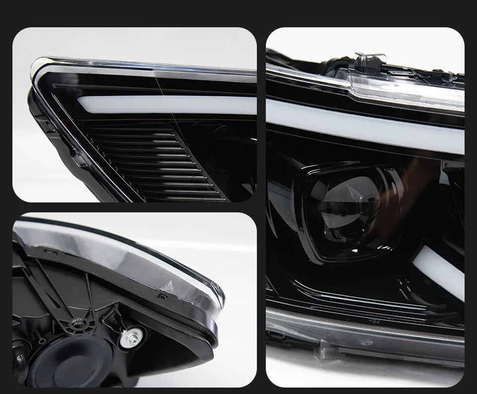 LED Headlight For Dodge Journey JCUV Fiat Freemont 2009‑2016 Angel Eye Bi‑Xenon DRL Head Lamp Assembly