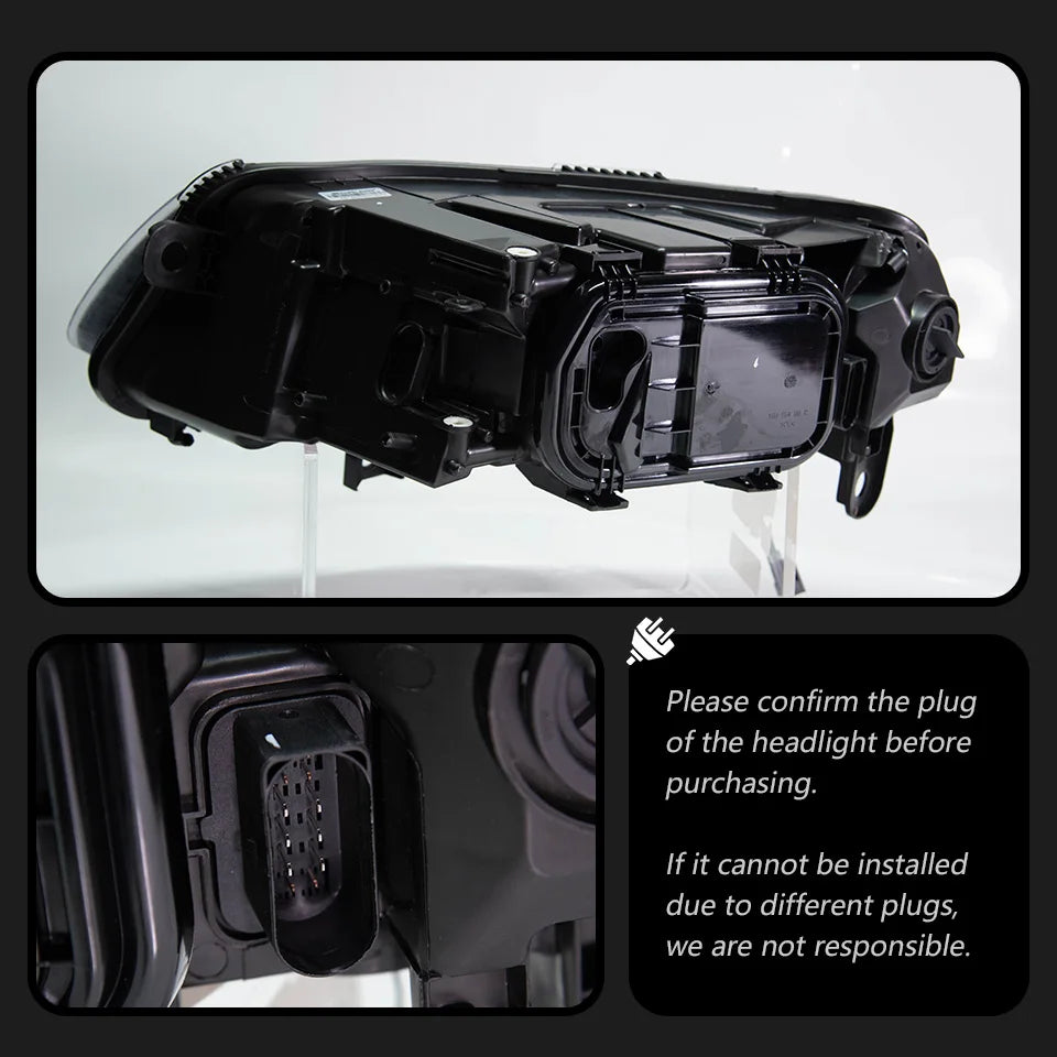 AKD Styling LED Car light for Audi A6 Headlights 2004-2011 A6 C6 LED projection lens Dynamic Signal DRL Bi Xenon Auto Accessories