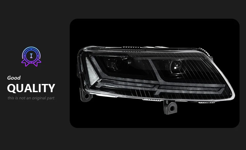 AKD Styling LED Car light for Audi A6 Headlights 2004-2011 A6 C6 LED projection lens Dynamic Signal DRL Bi Xenon Auto Accessories
