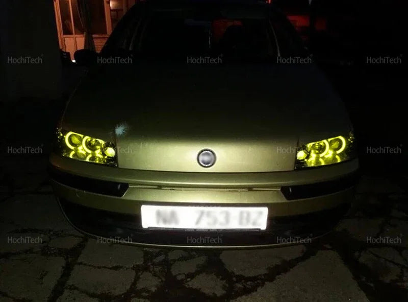 For Fiat PUNTO MK2 1999-2010 16-Color RGB Cotton LED Headlight Angel Eyes Ring Lamp Remote Control Car Daytime Running Light