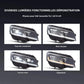 2Pcs LED Headlight Assembly For Volkswagen Caravelle T6.1 2019‑Up DRL Sequential Turn Signal Plug‑Play Front Lamp Auto Accessories