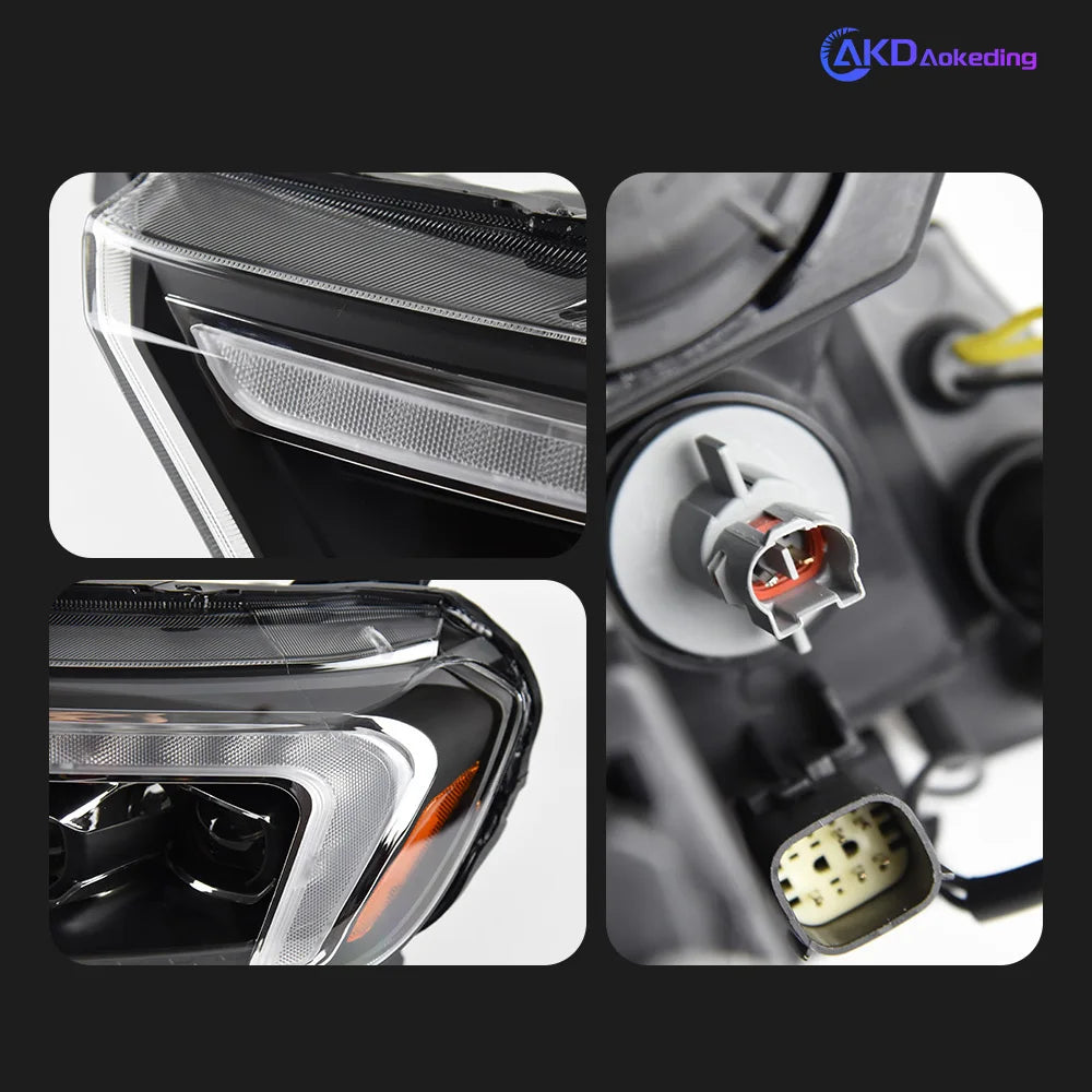 Paire de phares avant pour Ford Ranger 2016-2021 / Projecteurs LED / Droit et Gauche