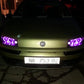 For Fiat PUNTO MK2 1999-2010 16-Color RGB Cotton LED Headlight Angel Eyes Ring Lamp Remote Control Car Daytime Running Light