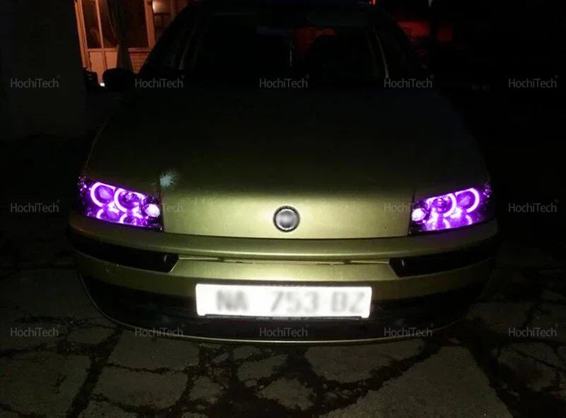 For Fiat PUNTO MK2 1999-2010 16-Color RGB Cotton LED Headlight Angel Eyes Ring Lamp Remote Control Car Daytime Running Light