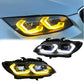 Laser Headlights for BMW 3 Series M3 E92 E93 2006-2010 New Upgrade Head Lights 335I Yellow+White DRL