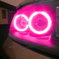 For Fiat PUNTO MK2 1999-2010 16-Color RGB Cotton LED Headlight Angel Eyes Ring Lamp Remote Control Car Daytime Running Light
