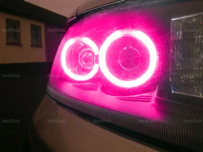 For Fiat PUNTO MK2 1999-2010 16-Color RGB Cotton LED Headlight Angel Eyes Ring Lamp Remote Control Car Daytime Running Light