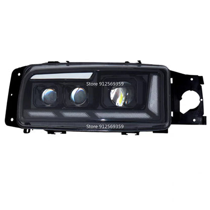 24V 1Pcs Full LED Headlight compatible with Renault Premium KERAX 2000+Upgraded Dynamic DRL+ Triple Lens Truck