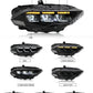 Led Headlight For 2018-2023 Ford Mustang S650 Projector Front Lamp Assembly with Triple Beam Len Seamless replacement Universal