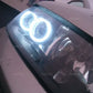 For Fiat PUNTO MK2 1999-2010 16-Color RGB Cotton LED Headlight Angel Eyes Ring Lamp Remote Control Car Daytime Running Light