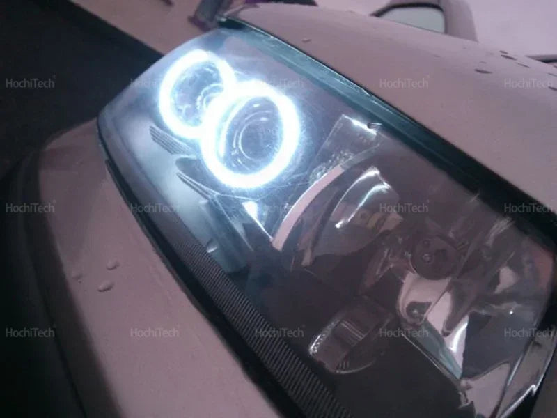 For Fiat PUNTO MK2 1999-2010 16-Color RGB Cotton LED Headlight Angel Eyes Ring Lamp Remote Control Car Daytime Running Light