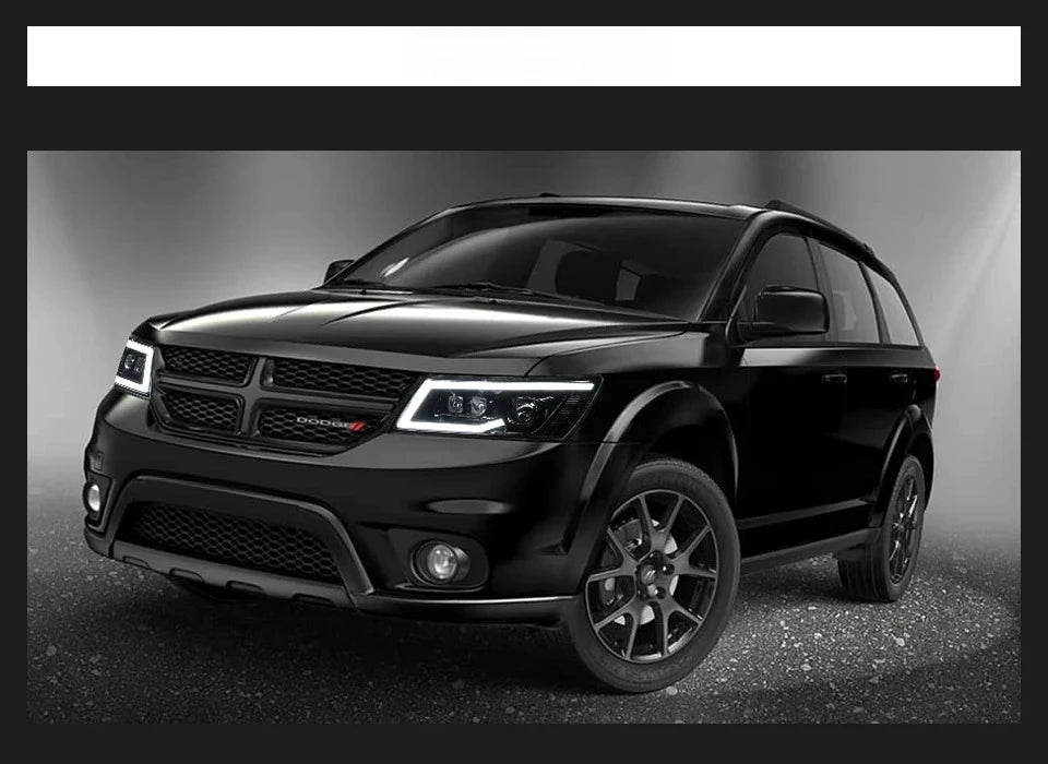 LED Headlight For Dodge Journey JCUV Fiat Freemont 2009‑2016 Angel Eye Bi‑Xenon DRL Head Lamp Assembly